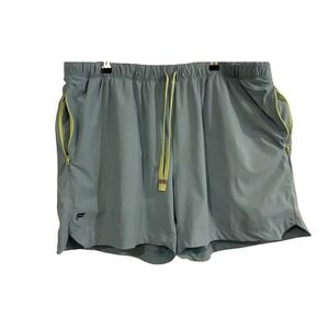 Fabletics The One Shorts 5" Mens XL Blue/Yellow Run Gym Workout Athleisure